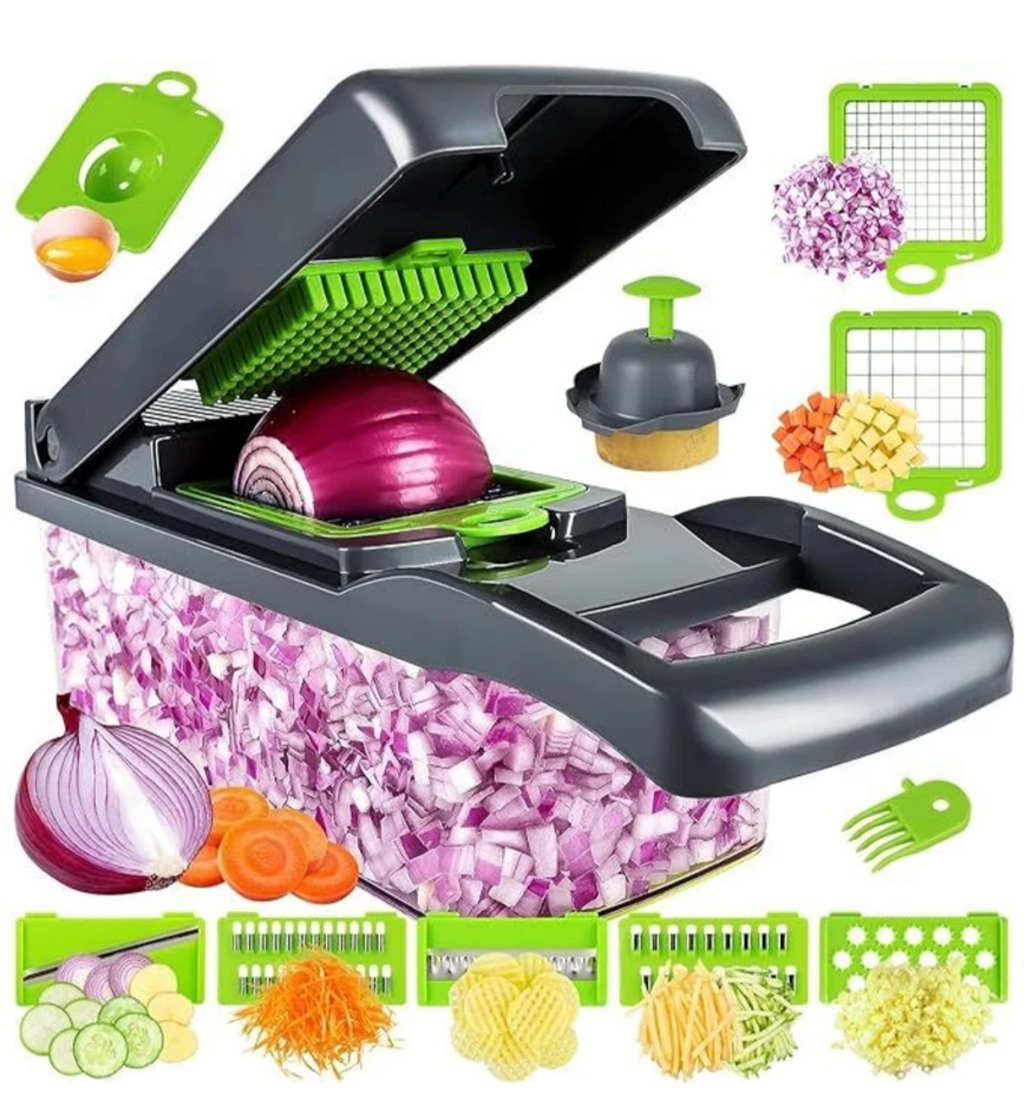 Al Shaquib 14-in-1 Multi-Functional Vegetable Chopper & Slicer | Premium Kitchen Cutter
