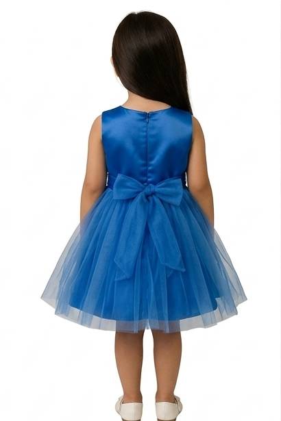 Shaquib Sapphire Horizon Pleated Tulle Dress