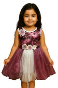 Shaquib Mulberry Enchanted Floral Tulle Dress