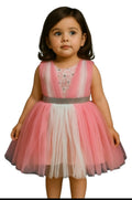 Shaquib Rosy Horizon Pleated Tulle Dress
