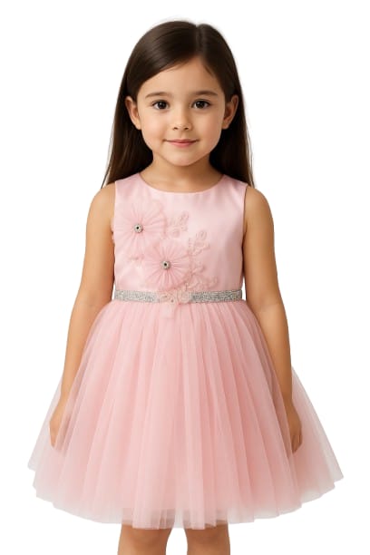 Shaquib Elegant Blush Peony Enchanted Tulle Dress