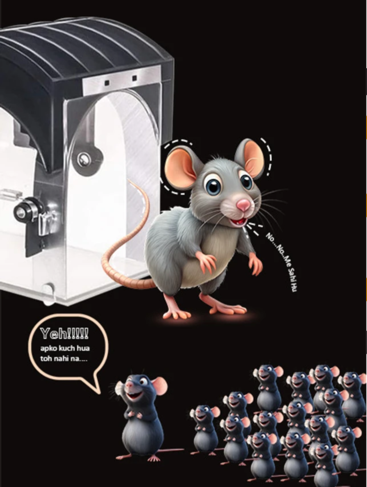 Al Shaquib Humane Smart Mouse Trap - Reusable Live Rat Catcher for Indoor & Outdoor