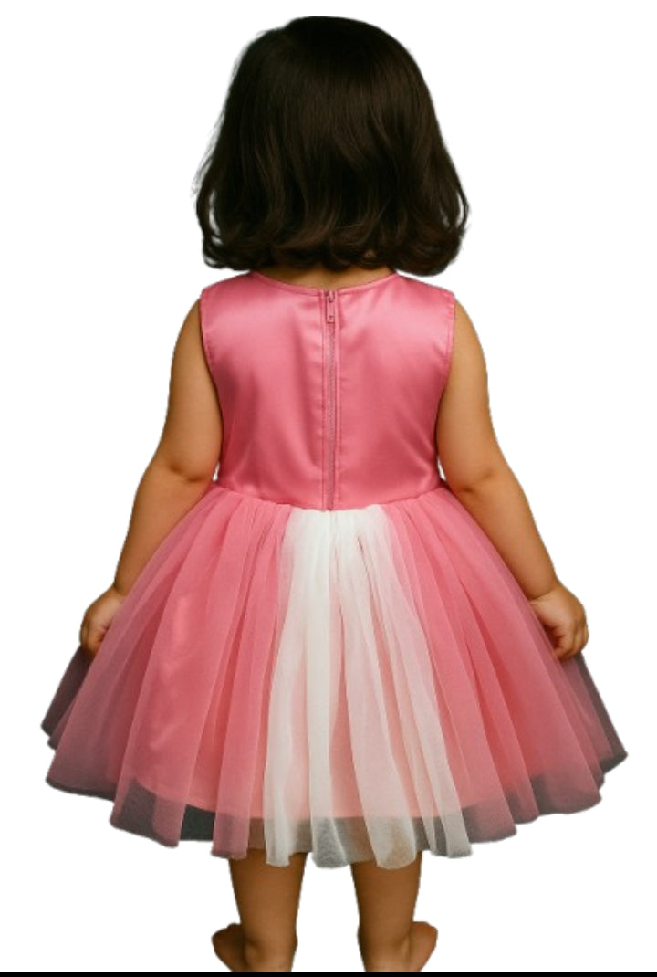 Shaquib Rosy Horizon Pleated Tulle Dress